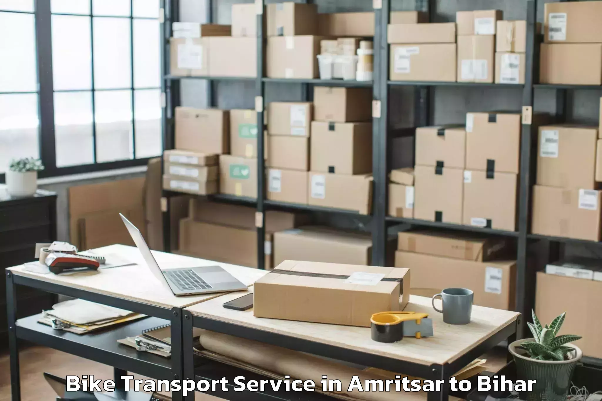 Book Amritsar to Bairagnia Bike Transport Online